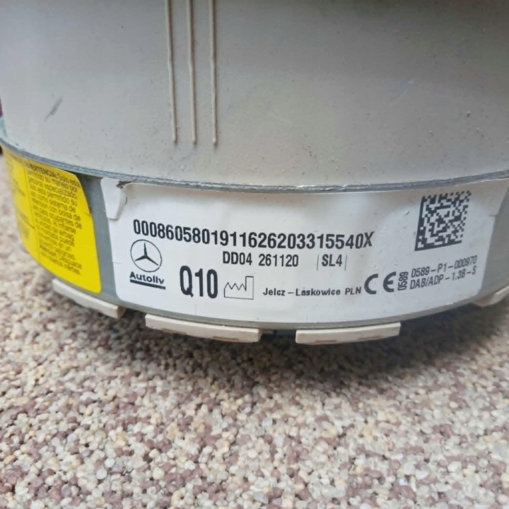 MERCEDES-BENZ SPRINTER W907 W910 COUSSIN SÉCURITÉ AIRBAG CAOUTCHOUC