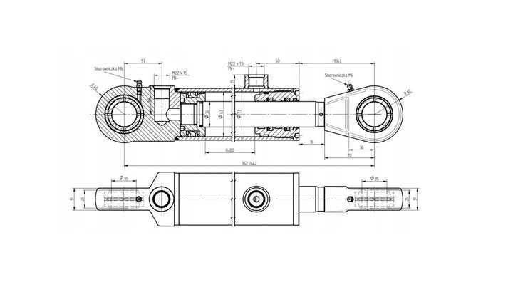 PISTON HYDRAULIC 63/36/80/362 U35 