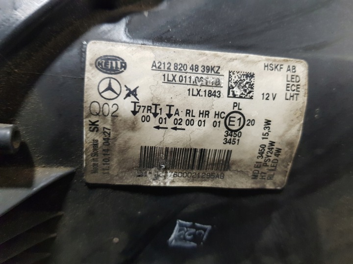 PHARE LED DROITE AVANT MERCEDES W212 LIFT COMPLÈTE