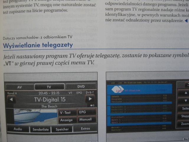 VW RNS 510 NAVIGATION RNS510 VW POLOGNE INSTRUCTION SERVICE KOLOROWA 2007R