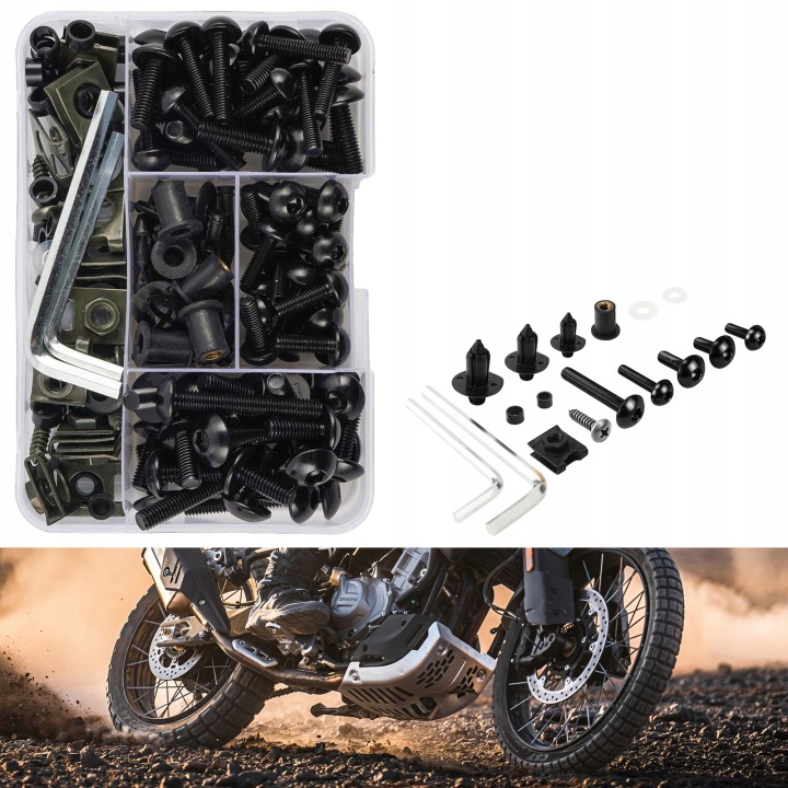 BOULONS TÔLES CARÉNAGE MOTOCYCLETTE KIT 198SZT VERS PLASTIQUE SCOOTER QUAD