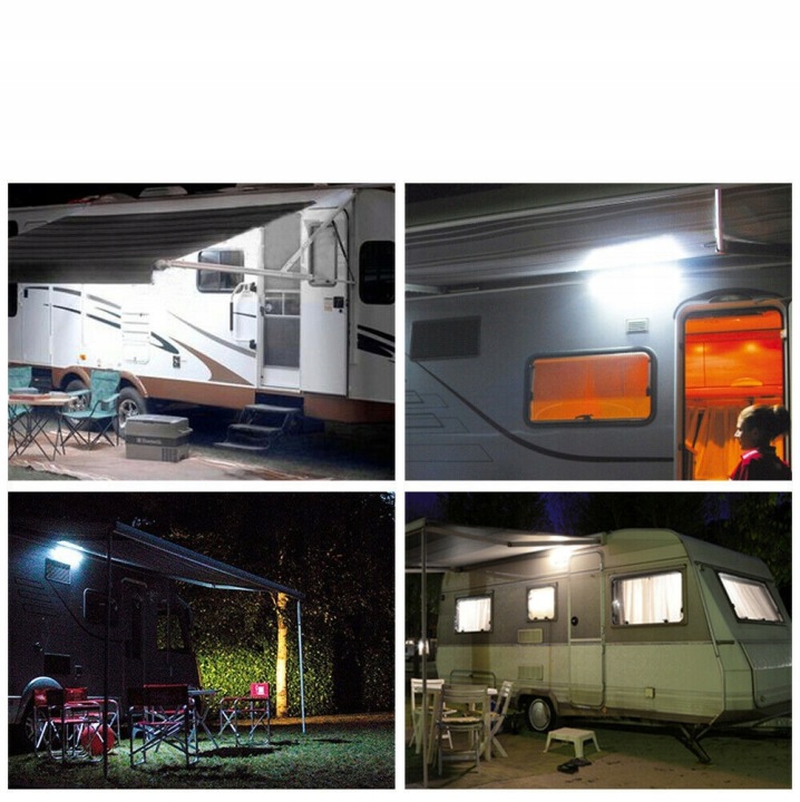 PHARE LED 12V VERS VESTIBULE SUR PORTES REMORQUES EXTÉRIEUR VERS CAMPING-CAR