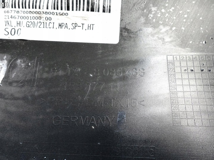 BMW 3 G20 G21 LCI LIFT M340IX MODULE 22- SPOILER DIFFUSEUR DANS PARE-CHOCS ARRIÈRE