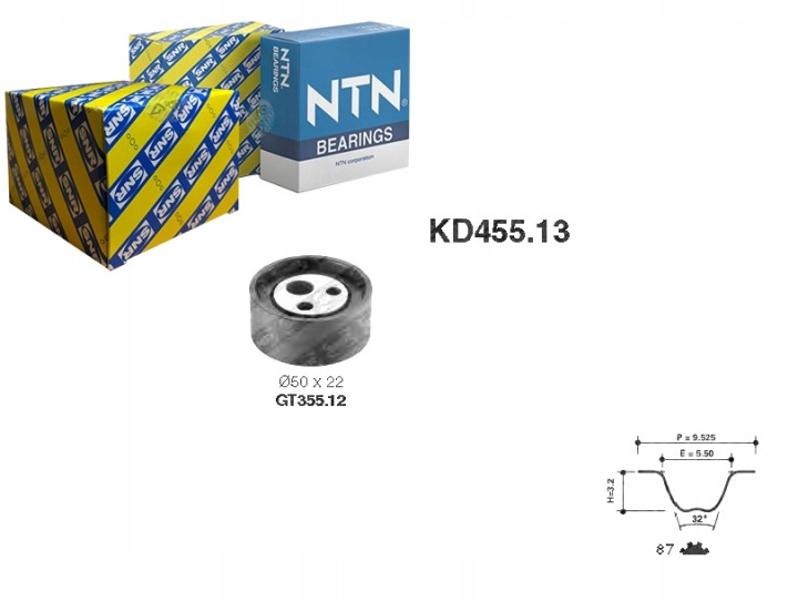 SNR KD455.13 KIT COURROIE DISTRIBUTION