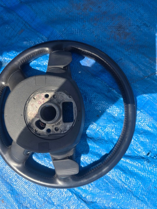 AUDI A6 C6 VOLANT MULTIFONCTION PALETTES CUIR 4F0419091BC NOIRE