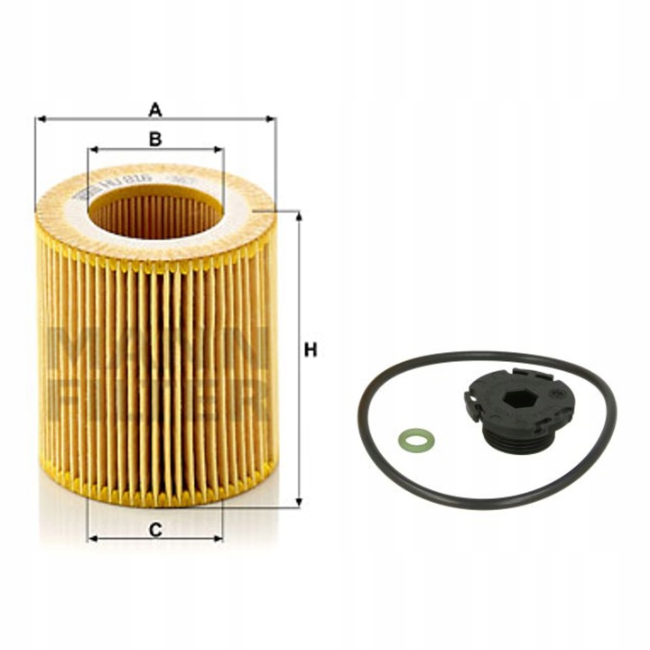 FILTRE HUILES MOTEUR 62MM MANN FILTRE