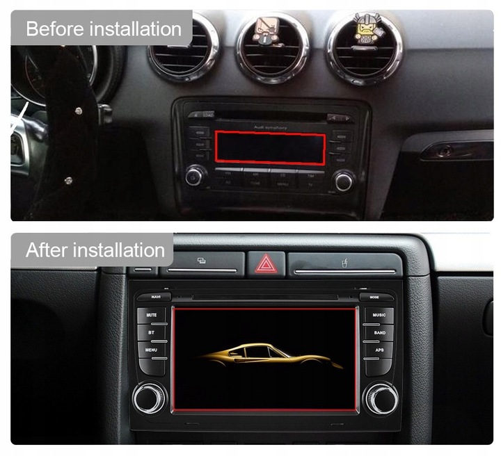 RADIO DE AUTOMÓVIL 2DIN AUDI S4/B7/8E/8H 2005-2008 