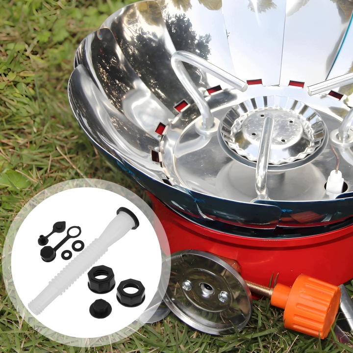 1 KIT BLANC FLEXIBLE ENTONNOIR VERS KANISTRA CARBURANTS AVEC ADAPTEREM VERS CAMPING