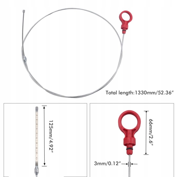 HUILE PRZEKLADNIOWY DIPSTICK 917327 MARQUES YUEXINGHUI VERS CHRYSLERA 8863B 9336A ROUGE