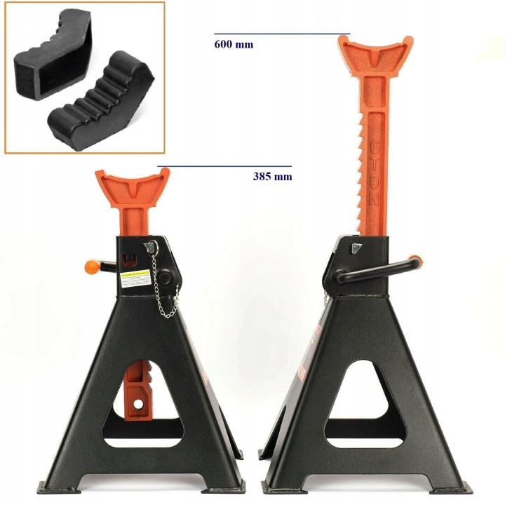 SUPPORTS AUTOMOBILE AVEC BLOCAGE 6T 2PCS CAOUTCHOUC KOBYLKI PODPORKI WARSZTATOWE
