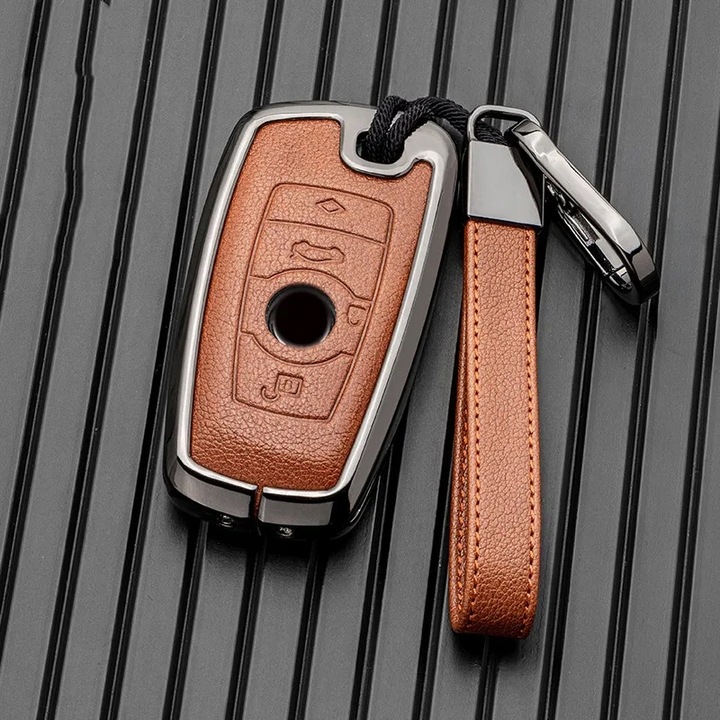 PLATEADO BROWN3CAR KEY CAGE COVER BAG BMW F20 F30 G20 F31 F34 F10 G30 F11 X3 