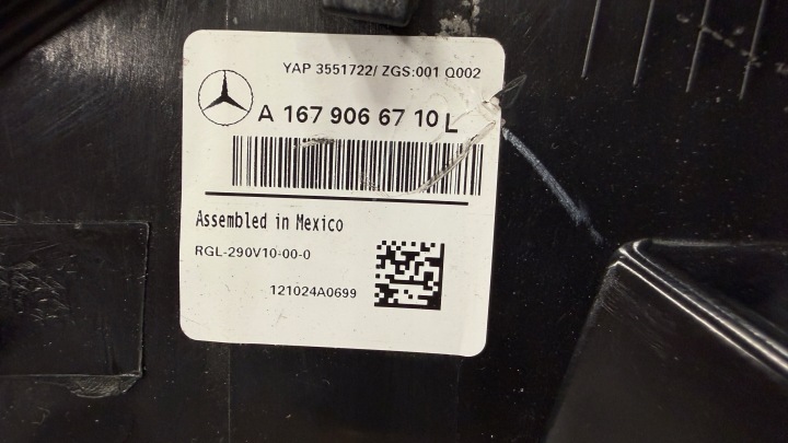 MERCEDES GLE W167 LIFT PHARE ARRIÈRE GAUCHE A1679066710