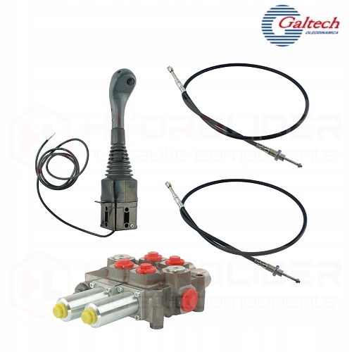 DISTRIBUTEUR HYDRAULIQUE 2Q95 120L JOYSTICK 1P CÂBLES 1,5M GALTECH