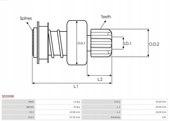 AUTOSTARTER BENDIX STARTER 