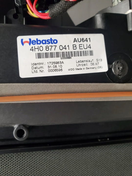 AUDI A8 S8 D4 4H 4H0877041B TOITS OUVRANTS ÉLECTRIQUES