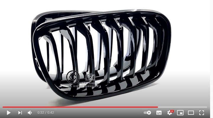 GRILLE GRILLES BMW F20 F21 13-17 NOIR BRILLANT RESTYLAGE