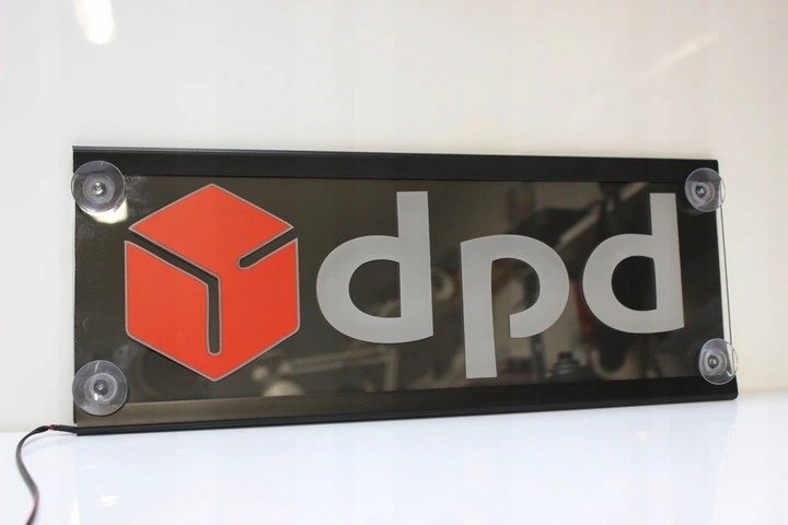 PLACA CON LOGIEM FIRMY DPD TAMAÑO 40X16 - PLACA DIODO LUMINOSO LED KOLOROWA 