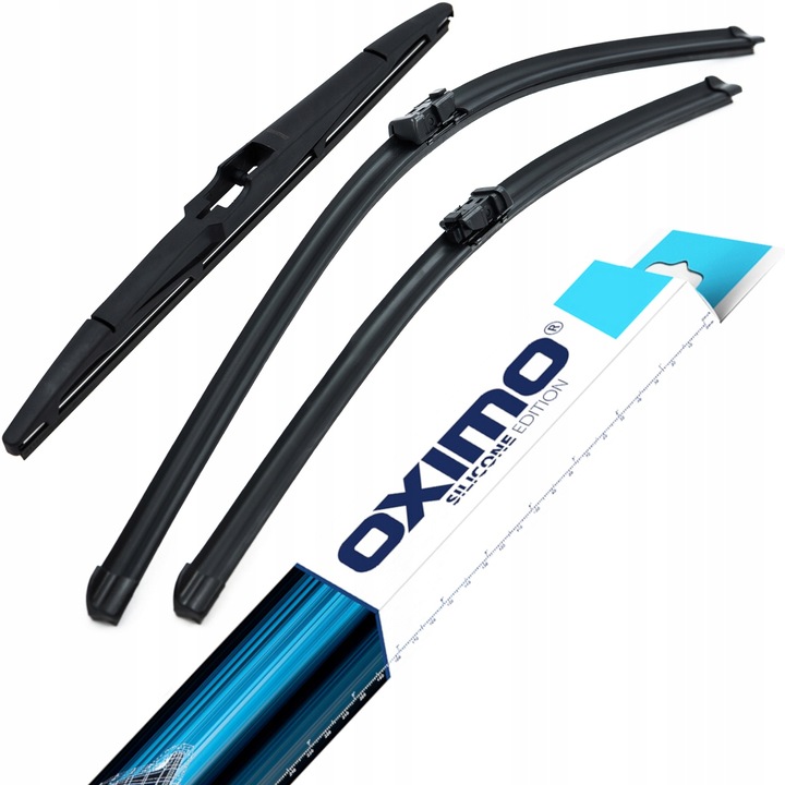 WIPER BLADES ON GLASS OXIMO FRONT + REAR FOR OPEL ASTRA J HATCHBACK UNIVERSAL 