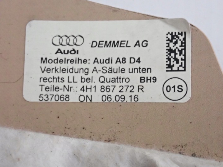 PROTECTION SEUIL DROIT AVANT AUDI A8 D4 4H 4H1867272R BH9