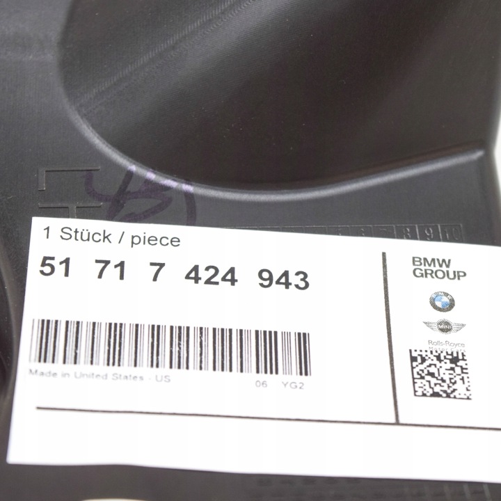 BMW X5 G05 AVANT GAUCHE PANNEAU LATÉRAL CAPUCHONS 51717424943