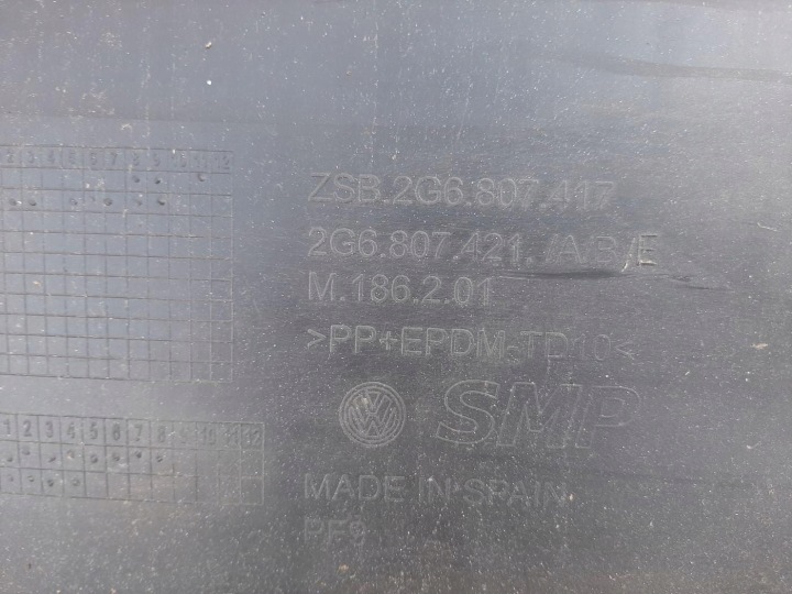 VW POLO VI 2G PARE-CHOCS ARRIÈRE ARRIÈRE 2G6807421 2G6807417