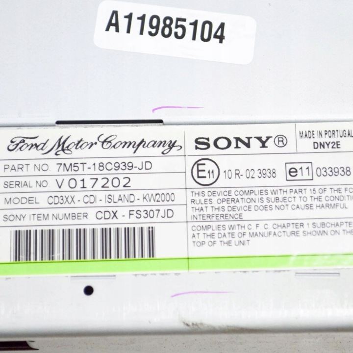 FORD FOCUS 2007 PANNEAU AUTORADIO CD/DVD/GPS