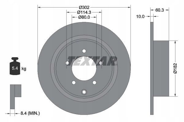 TEXTAR 92184405 DISC BRAKE 