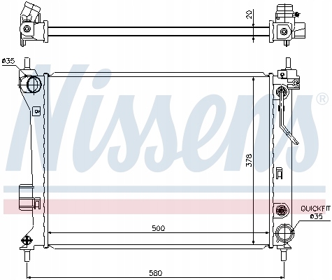 RADIATEUR MOTEUR NISSENS 253101J500 253101J050 25