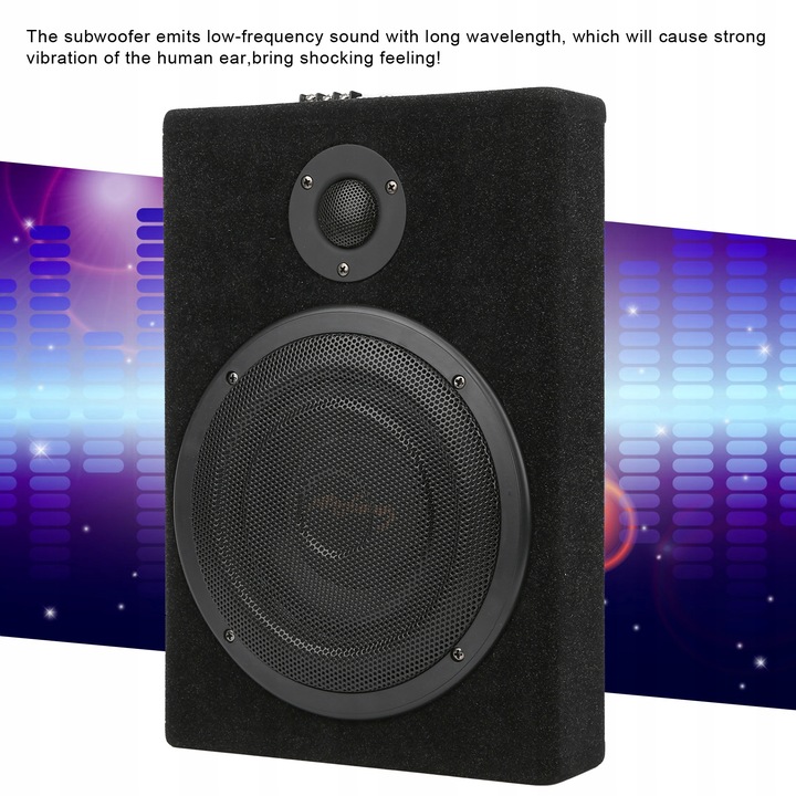 8IN SUBWOOFER PARA SIEDZENIEM POTENCIA REFORZADOR 