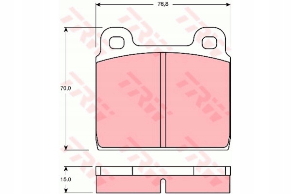 PLAQUETTES FREIN VW DROIT T1/T2/OPEL REKORD/COMMODORE/DB W108/W110/W115/FORD