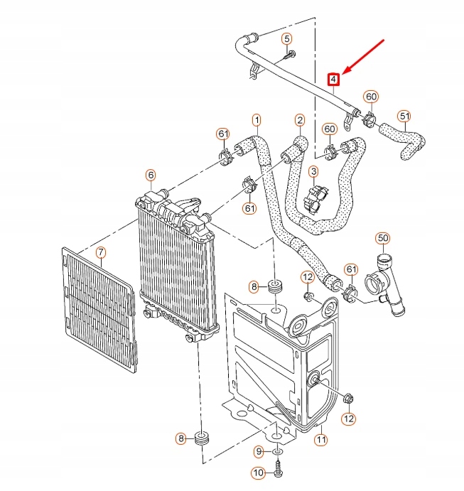 FIL LIQUIDE REFROIDISSEMENT MOTEUR AUDI A3 8V 5Q0121070AP