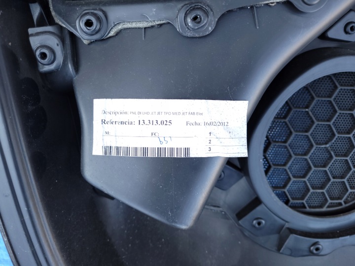 OPEL-CZESCI MERIVA B GARNITURE PORTES GAUCHE AVANT EUROPE 13313025