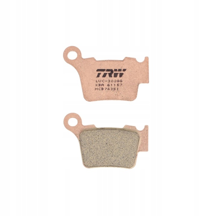 PLAQUETTES FREIN ARRIÈRE TRW LUCAS SHERCO SE F-R 450 15-18