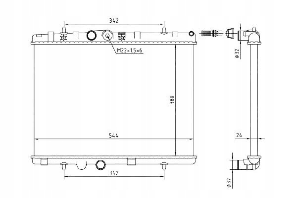 NRF 58226A RADIATEUR SYSTÈME REFROIDISSEMENT MOTEUR