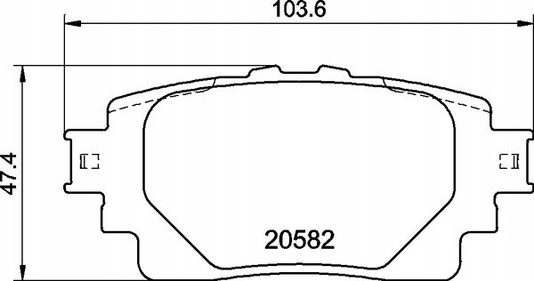 ZAPATAS DE FRENADO PARTE TRASERA REAR AKEBONO LEXUS/TOYOTA/ 