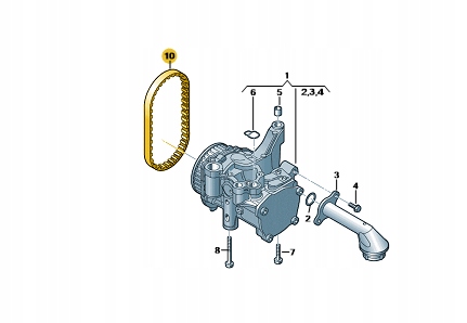 CORREA DE ACCIONAMIENTO DE BOMBA ACEITES 04L115264A VW CON ORIGINAL 