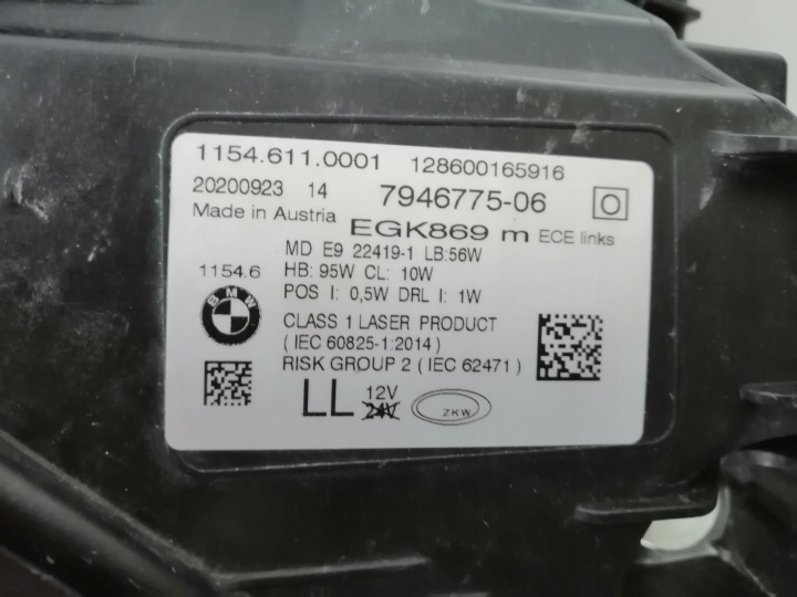 BMW 7 G11 G12 LIFT PHARE GAUCHE AVANT LASER