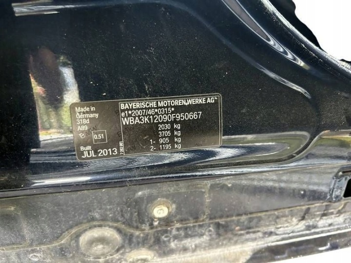 BMW F31 UNIVERSEL ARRIÈRE AILE GAUCHE DROIT CARROSSERIE SUR PIÈCES A89 IMPERIALBLAU