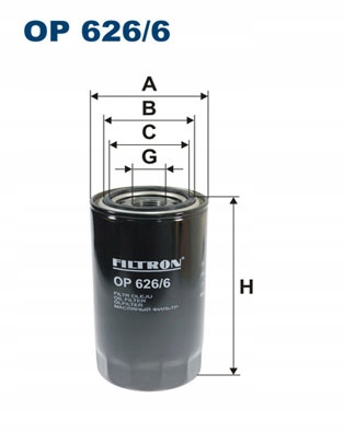 FILTRO ACEITES OP626/6 DAF 55 LF 65 CF 01> 