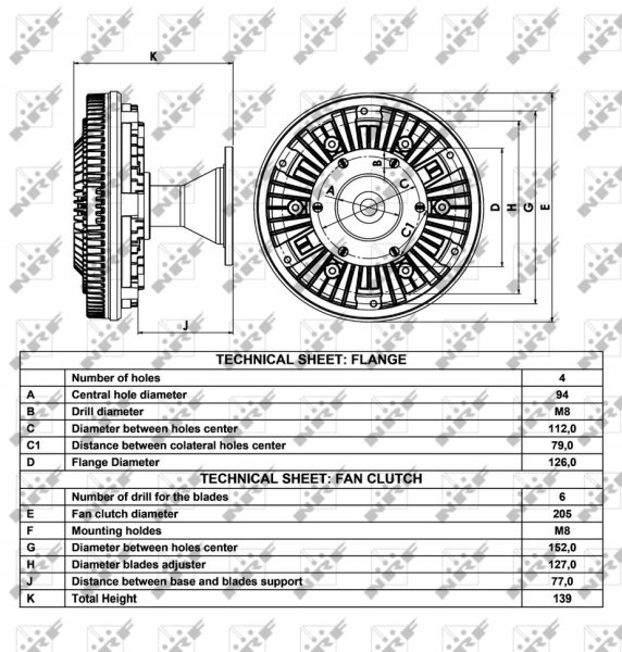 COUPLEUR VISQUEUX EMBRAYAGE COUPLEUR VISQUEUX NRF 1675036 1674189N