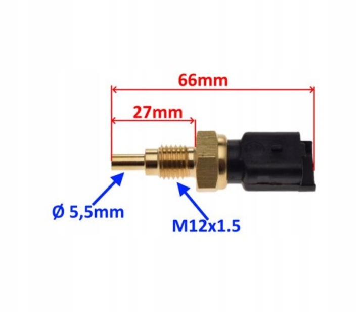 TERMOSTATAS JUTIKLIS TEMPERATŪROS VARIKLIO M12 X 1,5 nuotrauka 3