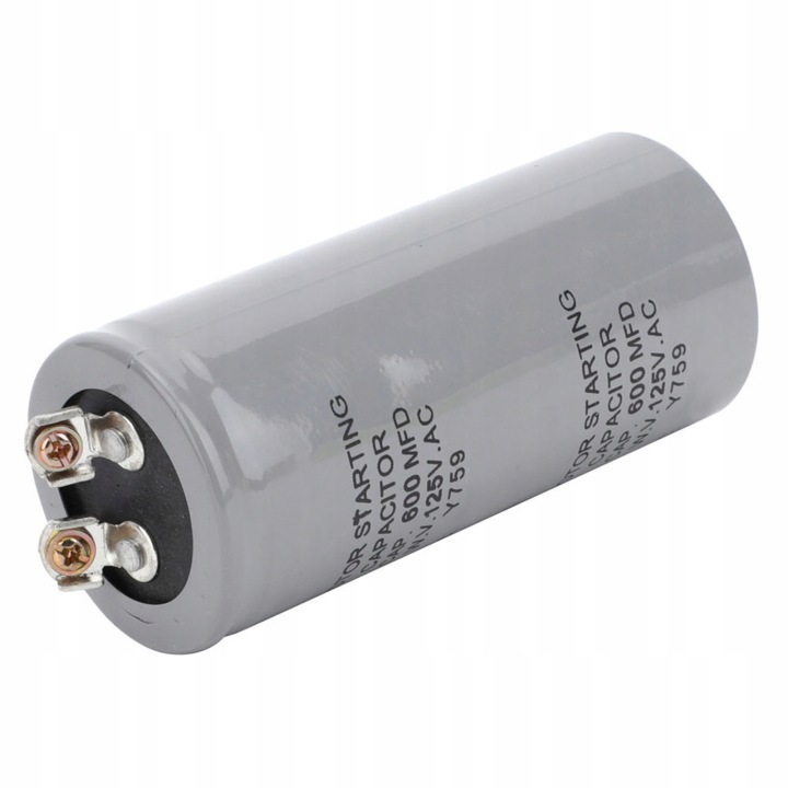 CD60 CONDENSATEUR 600MFD 125VAC MOTEUR DÉMARRAGE VITESSE 43X102MM