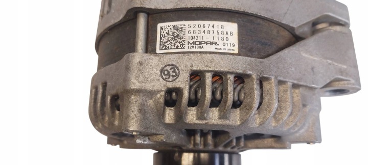 FIAT 500 XL JEEP COMPASS II ALTERANTOR 52067418
