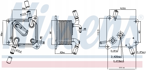 RADIATEUR HUILES NISSAN JUKE QASHQAI I TIIDA 1.6 02.07- NISSENS