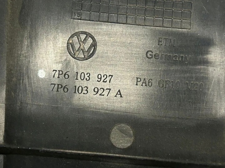 SUPÉRIEURE PROTECTION MOTEUR VW TOUAREG (7P5) 7P6103927A 3.0L 2012
