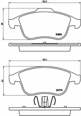 BREMBO COMPLET DE SABOTS DE FREIN HAMULCOWYCH, FREINS TARCZOWE P 68 047X photo 5 - milautoparts-fr.ukrlive.com