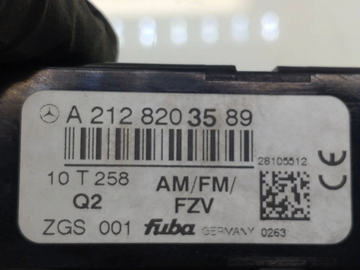 2010 MERCEDES-BENZ E W212 AMPLIFICATEUR D'ANTENNE A2128203589