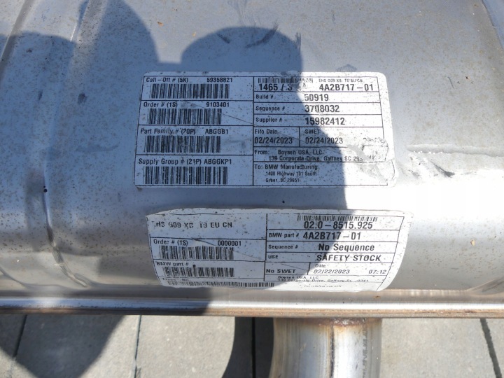 BMW XM G09 S68X SILENCIEUX ÉCHAPPEMENT 5A6A4A6 5A33F31 5A34699 5A29BE5 5A33F28