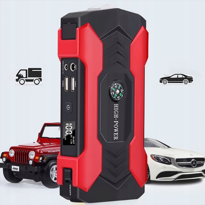 JUMP DÉMARREUR CAR BOOSTER DÉMARRAGE POWERBANK LED 28000MAH 12V800A KIT