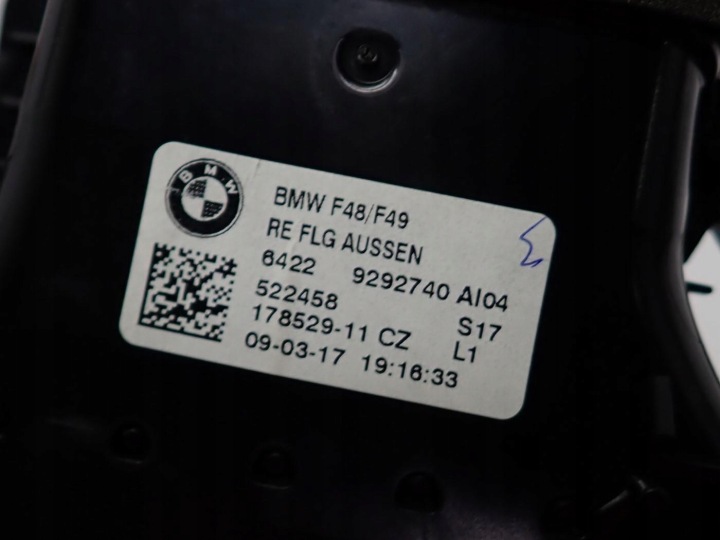 MOULURE DÉCORATIVE TABLEAU DE BORD CONSOLES EUROPE 9292741 9396460 9332485 BMW X1 F48 17R